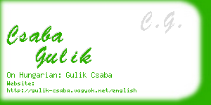 csaba gulik business card